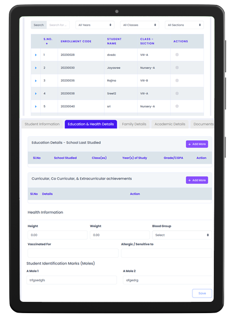 Complete Digitalization of the admission process