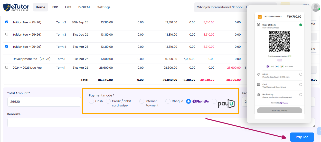 Fee Reminders and Notifications